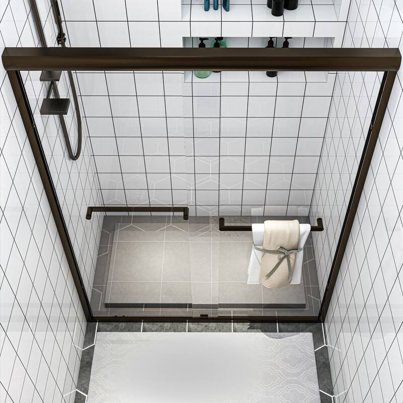 TOOLKISS Double-Sliding Prefab Shower Door
