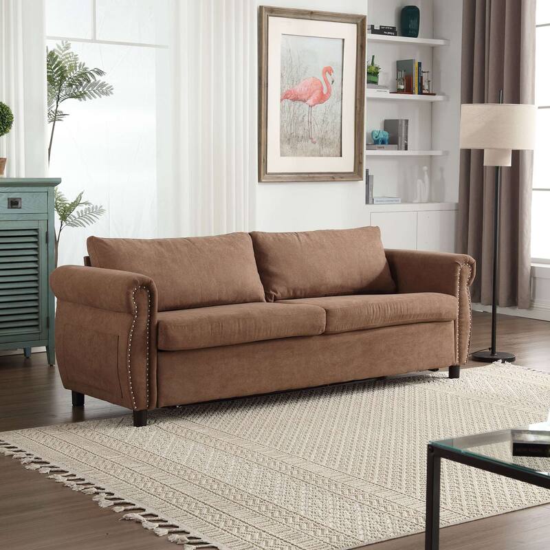 80.7 "2-in-1 sofa bed, living room sofa, with large mattress