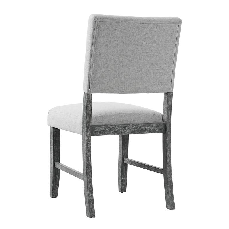 Wooden Dining Chairs Set of 4, Modern Fabric Upholstered Kitchen Side Chairs, Farmhouse Dining Room Chair with Solid Wood Legs