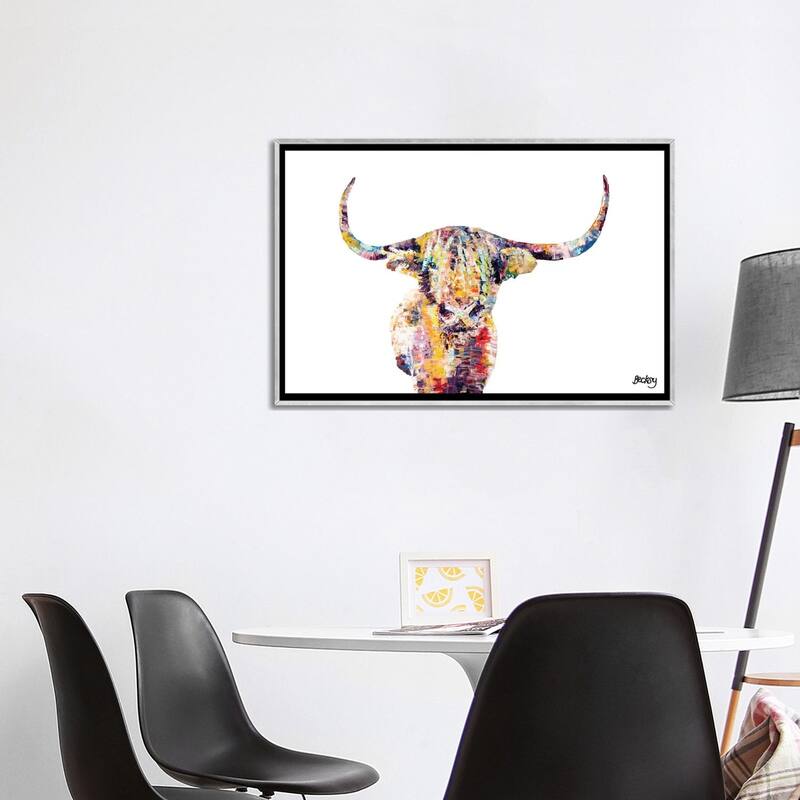 iCanvas "Highland Cow" by Becksy Framed
