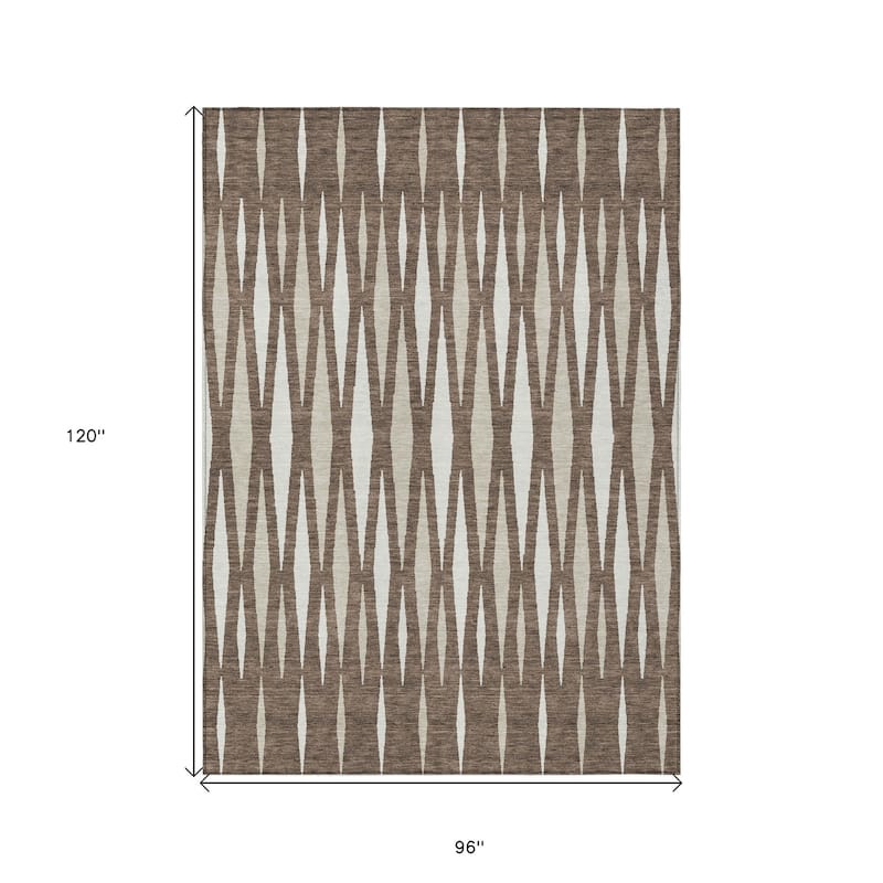 HomeRoots Geometric Transitional Rectangle Outdoor Rug