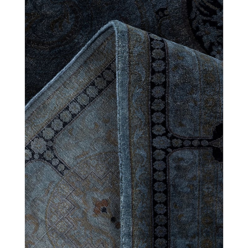 Overdyed, One-of-a-Kind Hand-Knotted Area Rug - Gray - 10' 3" x 17' 4"