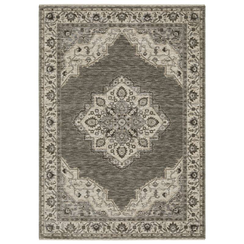 HomeRootsMedallion Traditional Rectangle Area Rug