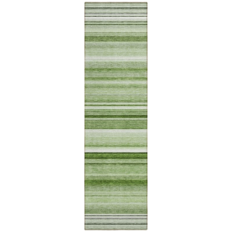 Machine Washable Indoor/ Outdoor Chantille Multi Stripe Rug
