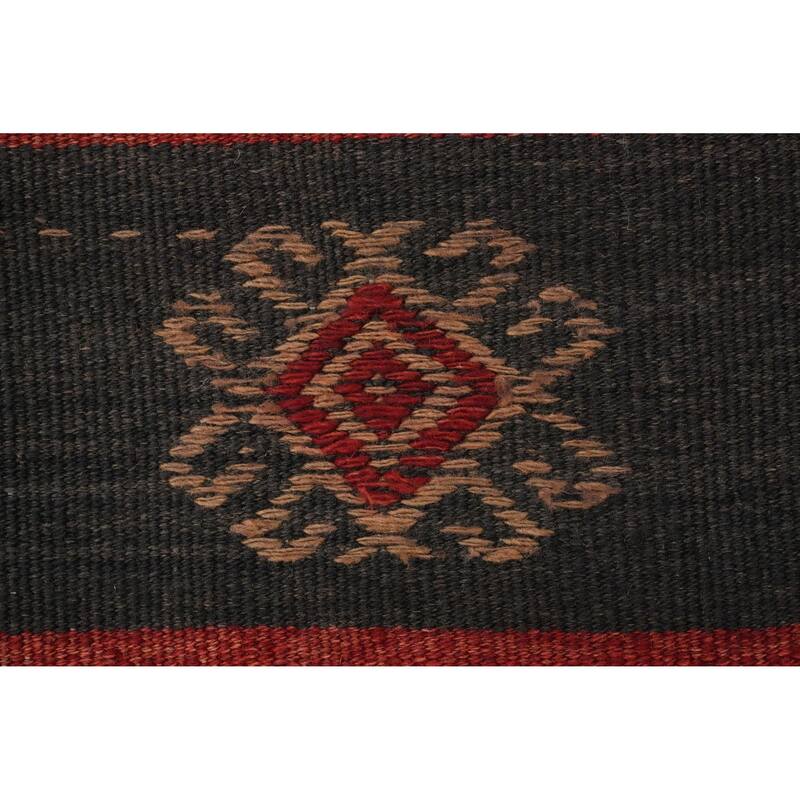 Hand Woven Oriental 100% Wool Carpet Southwestern Tribal Multi-Colored Kilim Area Rug - 9' 6'' X 5' 10''