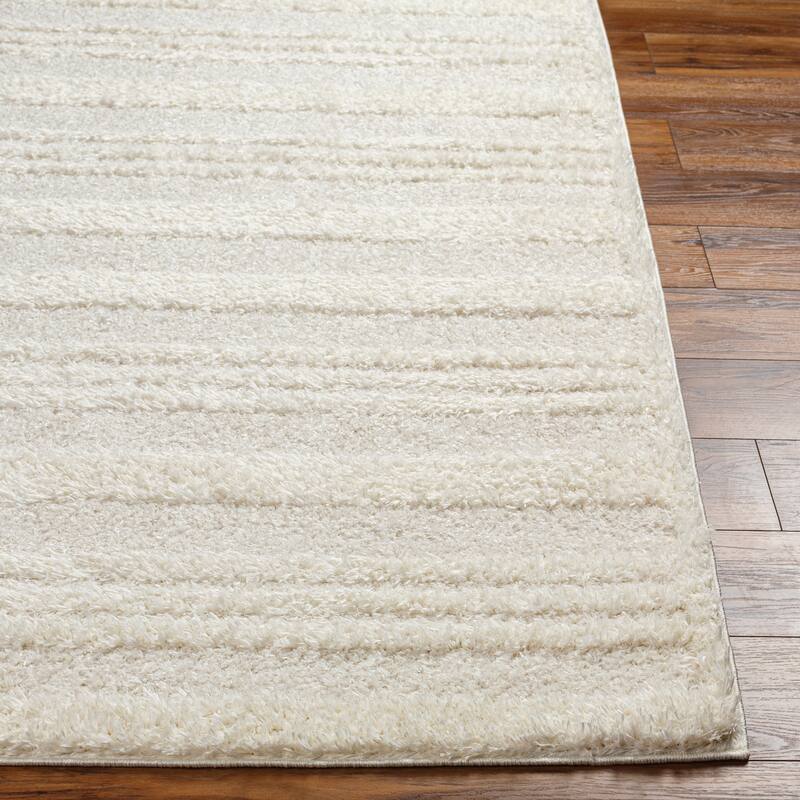 Livabliss Rodos Modern Stripe Plush Area Rug
