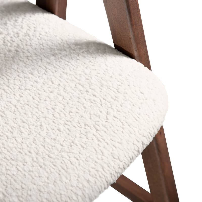 Furniture of America Shaw Mid-century Boucle Counter Height Dining Chairs (Set of 2)