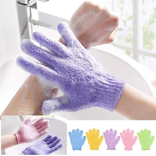 2 Pairs Exfoliating Bath Gloves for Shower - Bed Bath & Beyond - 40529157