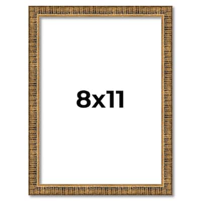 8x11 Frame Gold Kingsley Distressed Solid Wood Picture Frame Width