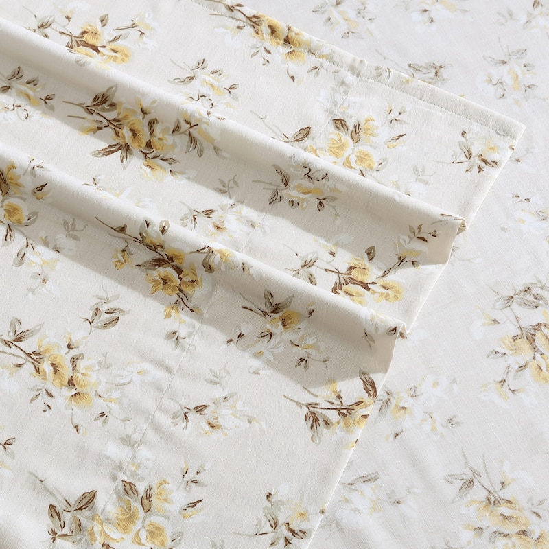 Laura Ashley Soft & Silky Sateen Printed Cotton Sheet Set