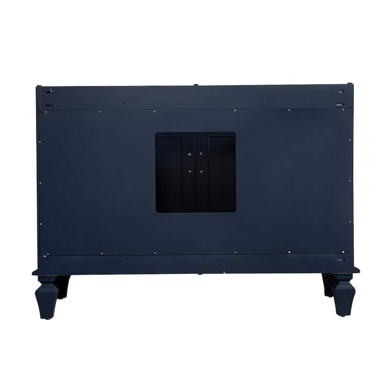 35'' H X48''W Solid Wood Bath Vanity with Stain-resistant Carrera White Quartz Top and Single Sink