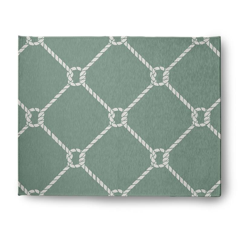 Ahoy Nautical Chenille Rug - Sage - 8' x 10'
