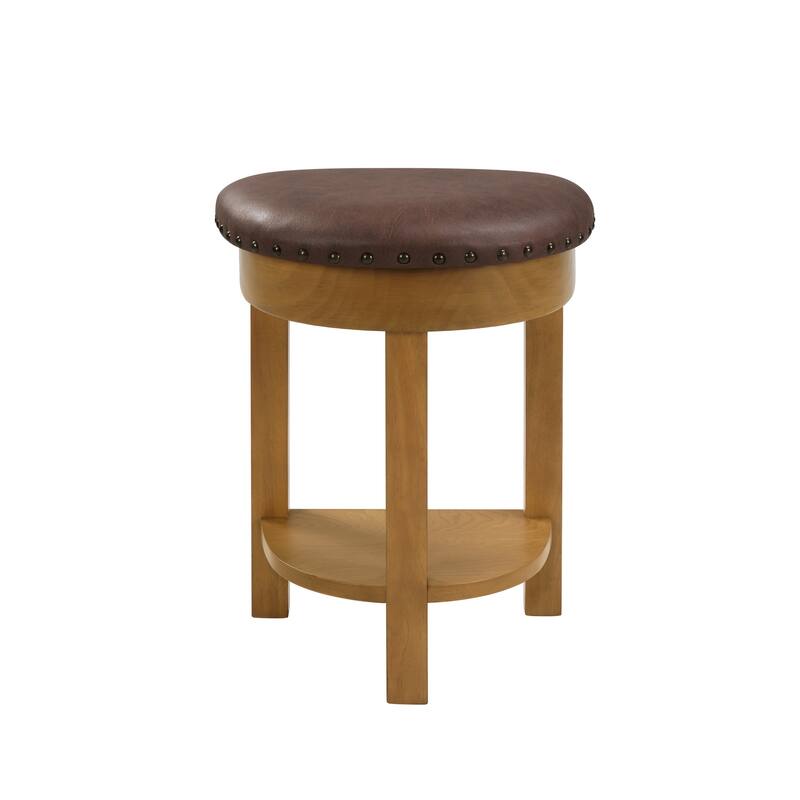 4 Piece Bar Table Set with 3 PU Upholstered Bar Stools, Breakfast Table with 3 Padded Stools Solid Wood Counter Height