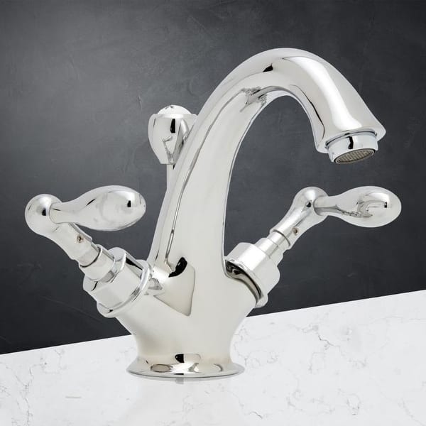 slide 2 of 13, Brighton Single Hole Lever Style Two Handles Traditional Bathroom Faucet With Pop-up Drain Assembly