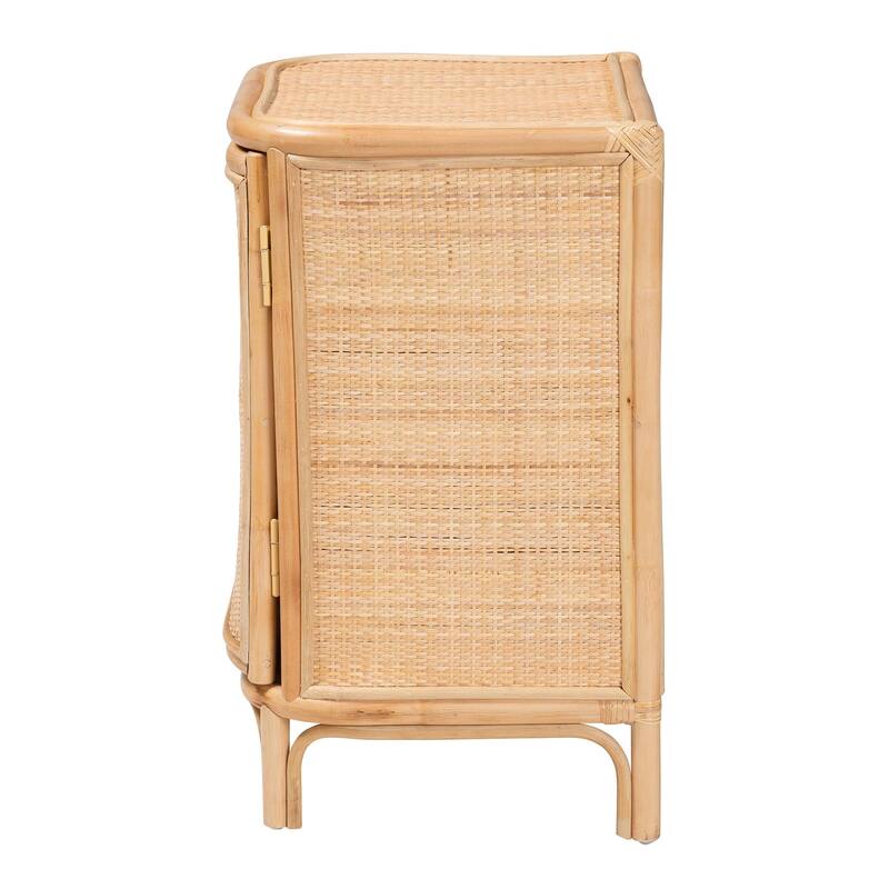 Kiara Bohemian Natural Rattan Nightstand