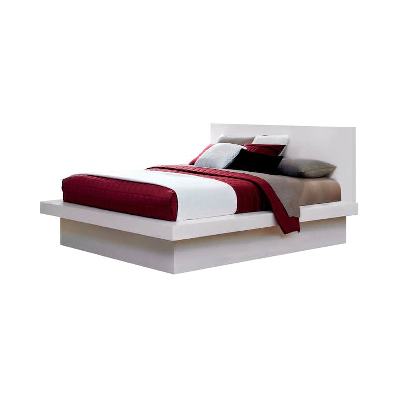 Tokyo Wood Platform Bed - White - Queen