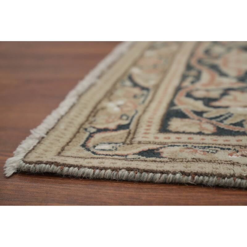 Hand Knotted Oriental 100% Wool Carpet Traditional Floral Oranges & Rust Kerman Area Rug - 9' 6'' X 6' 6''