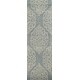 preview thumbnail 21 of 21, Alora Decor Lavine Grey/ Blue Hand-tufted Medallion Wool Rug 2'6" x 8' - Blue/Light Gray