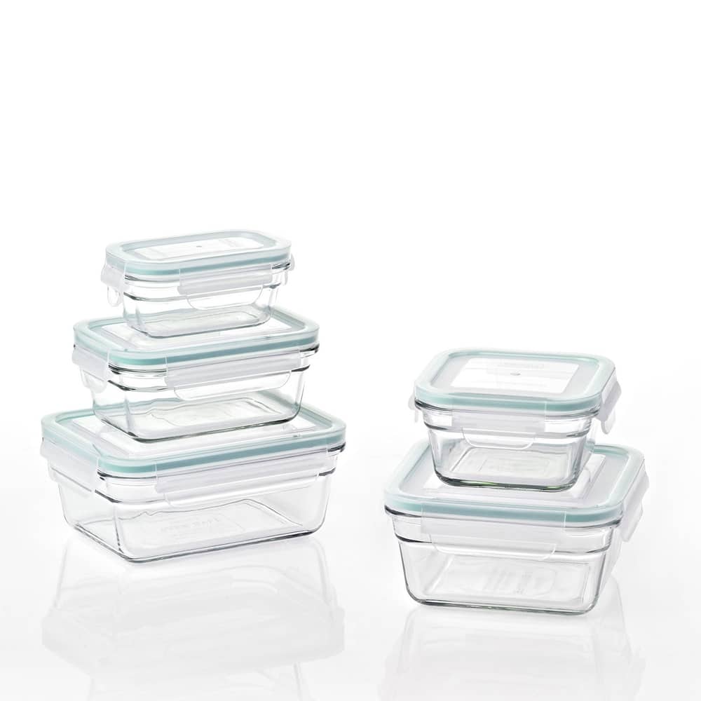 Glasslock Oven and Microwave Safe Glass Food Storage Containers 28 Piece Set