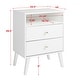 preview thumbnail 40 of 47, Milo Mid-century Modern 2-drawer Open-shelf Tall Nightstand