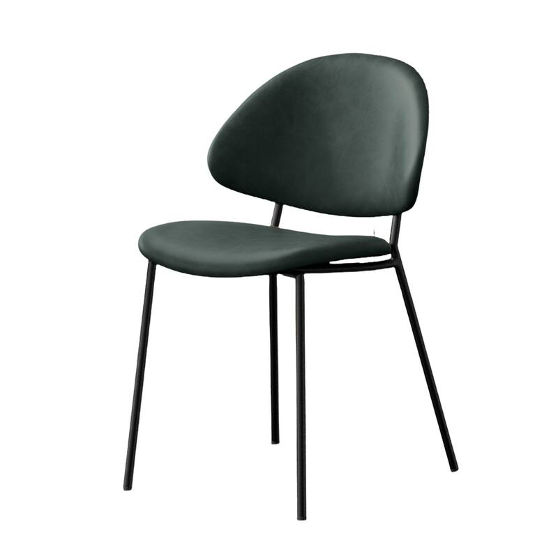 Modern Ergonomic Dining Chair with Slim Metal Legs, Set of 4