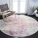 preview thumbnail 62 of 154, SAFAVIEH Evoke Quinn Vintage Distressed Rug 6'7" x 6'7" Round - Ivory/Fuchsia