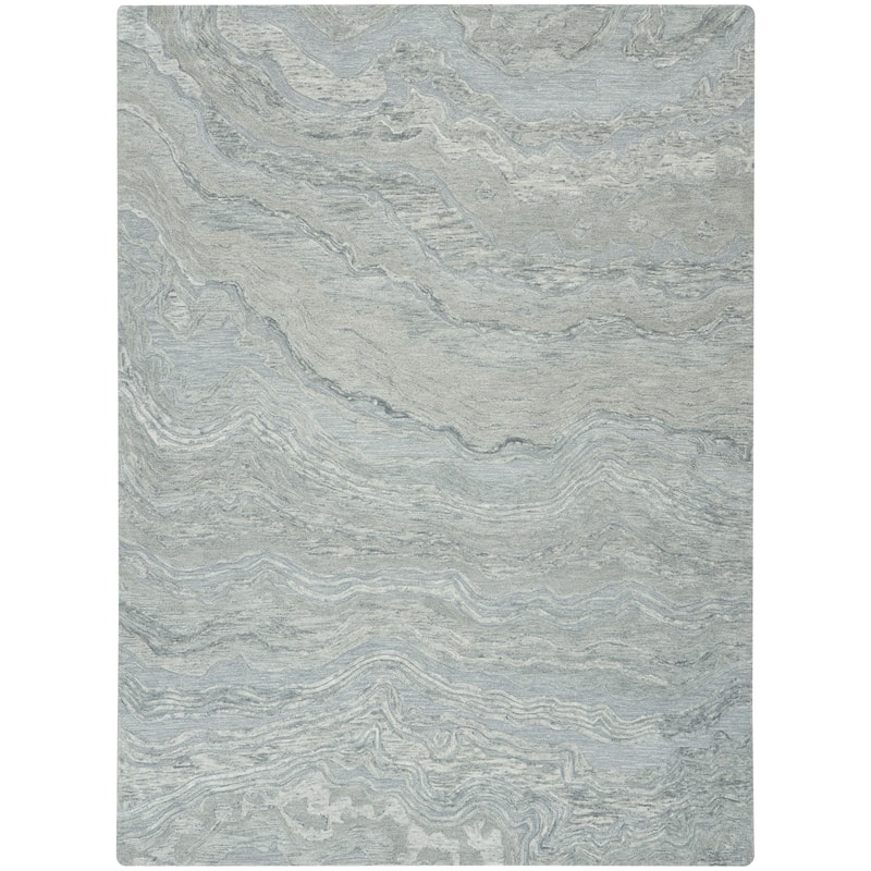 Nourison Graceful Indoor Abstract Area Rug - 8' 6" x 11' 6" - Blue - Rectangle