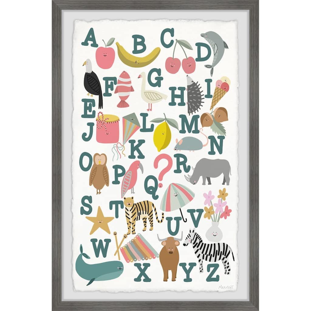 'Learn ABCs' Framed Painting Print