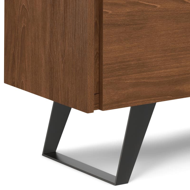 WYNDENHALL Mitchell SOLID WOOD and Metal 39 inch Wide Modern Industrial Medium Storage Cabinet - 39"w x 17"d x 42" h
