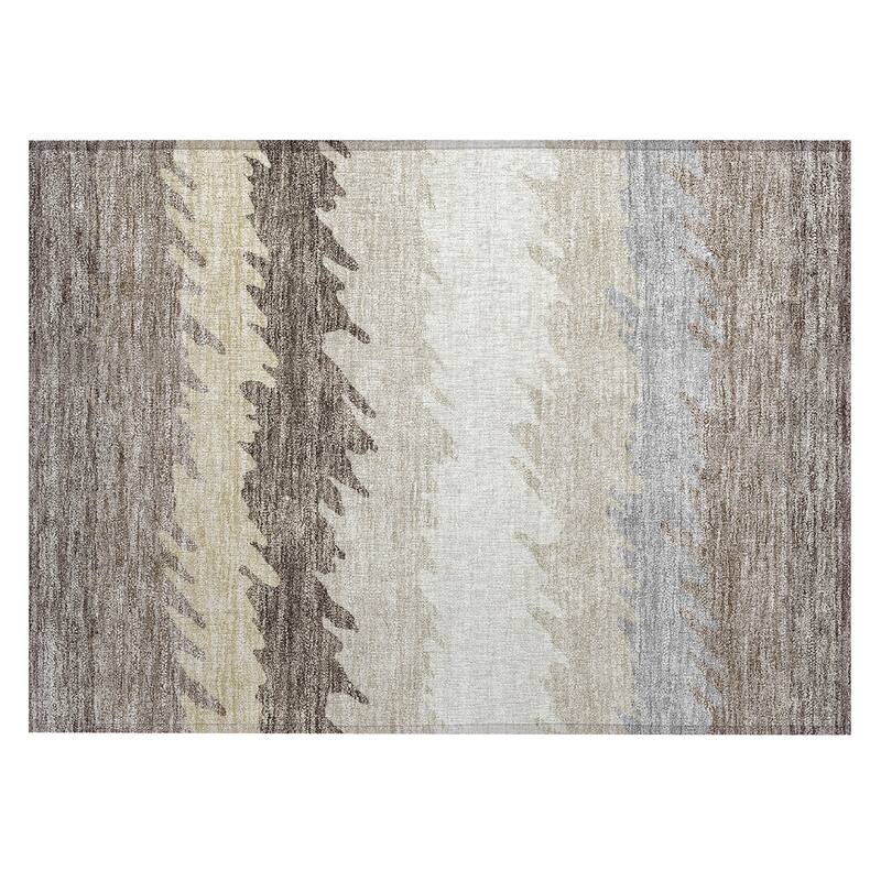 Machine Washable Indoor/ Outdoor Chantille Ombre Abstract Rug