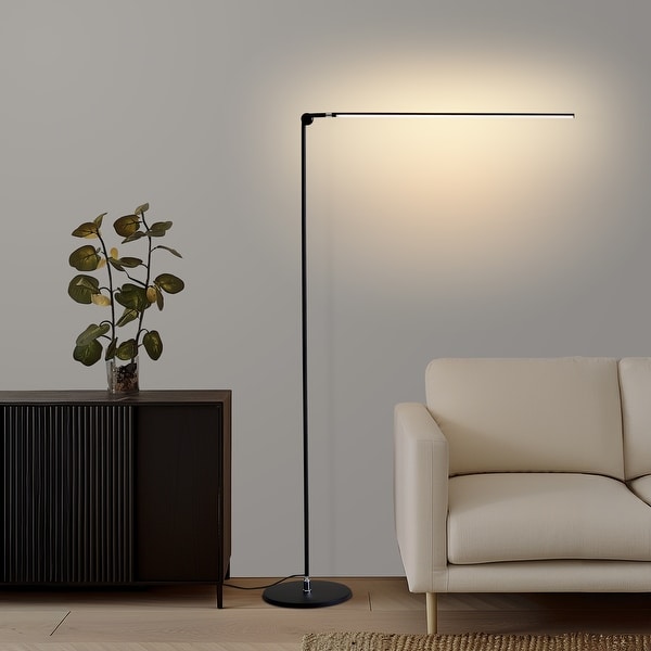 Brightech Libra 64.5 in. Classic Black Industrial Dimmable and Color Temperature Adjustable LED Floor Lamp On Sale Bed Bath Beyond 36547615