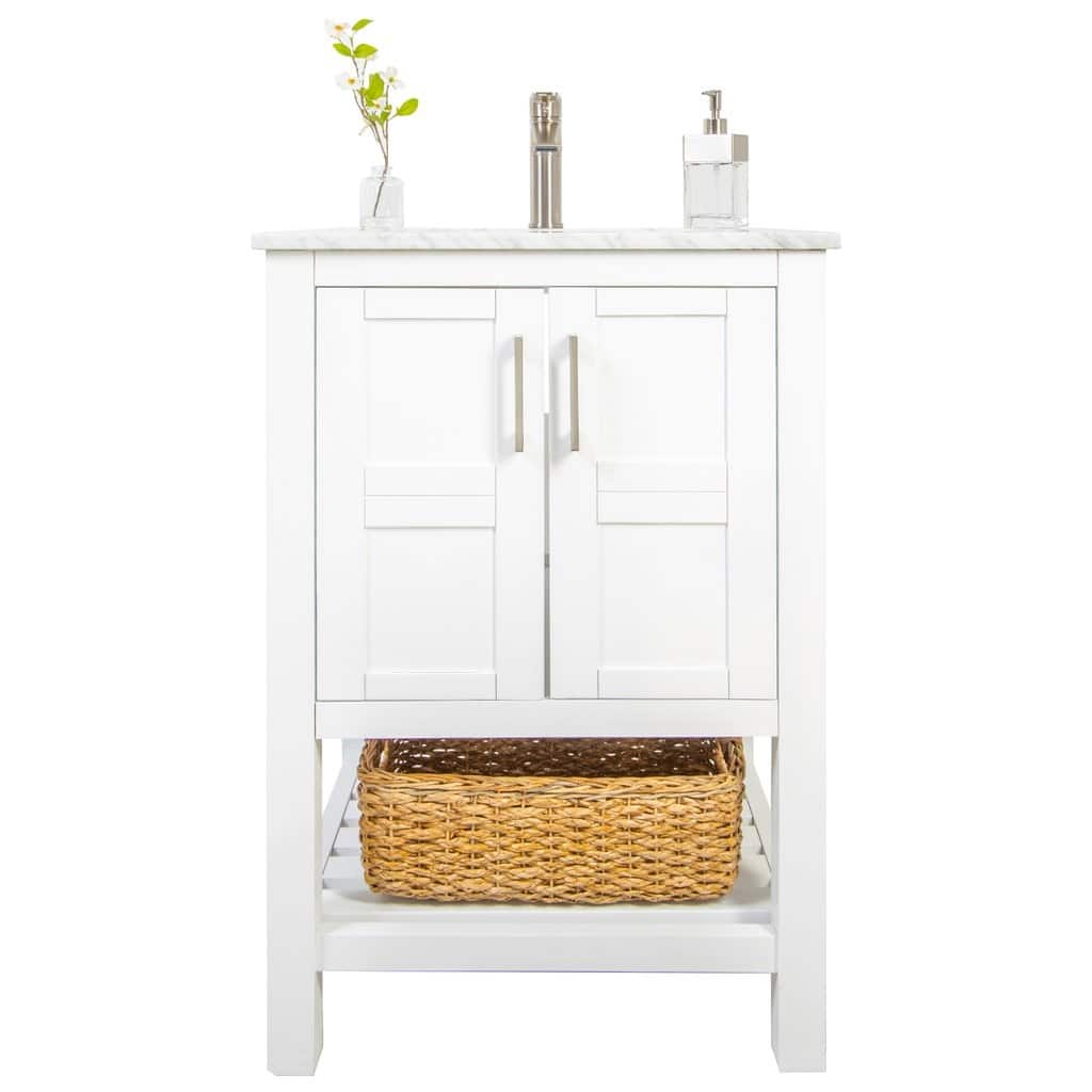 Sophia 24" Single Sink Bathroom Vanity Set, White