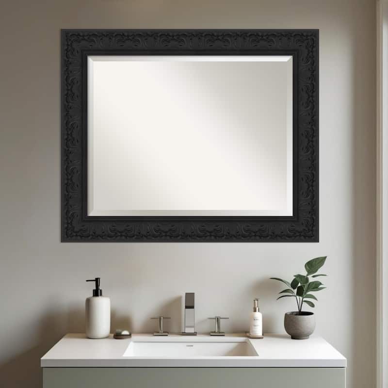 Luxe Beveled Framed Bathroom Vanity Wall Mirror