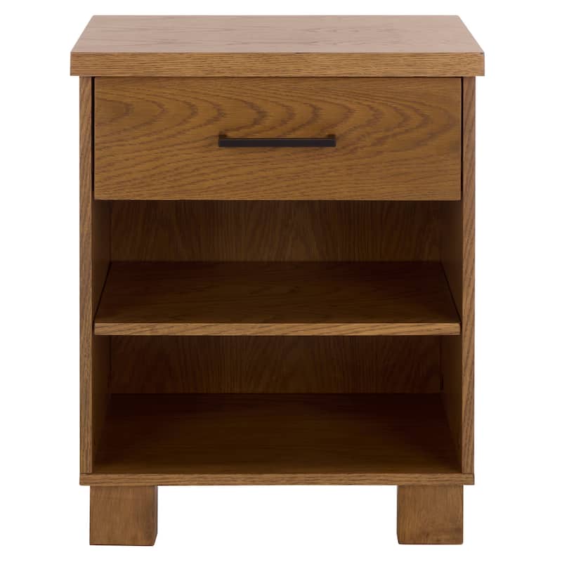 SEI Furniture Himanshu 1-Drawer 2-Shelf Nightstand - Oak