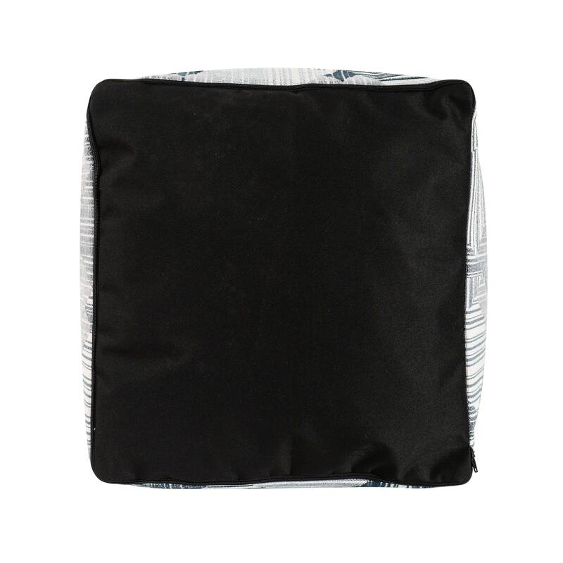 Prisma Navy Square Pouf