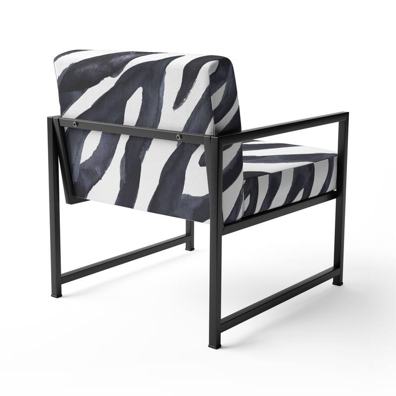 Designart "Zebra Striped " Upholstered Cabin & Lodge Accent Chair and Arm Chair