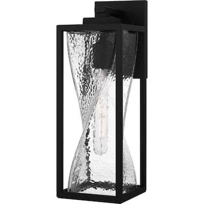 Matte Black One Light Outdoor Wall Mount from the Zarah Collection