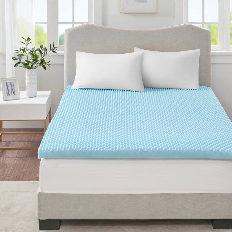 GDF Studio - All Season Reversible Gel Memory Foam Cooling Mattress Topper
