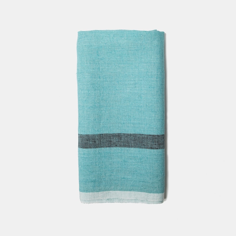 Caravan Laundered Linen Towels - Set of 2 - Pink/Lime - 20" x 30"