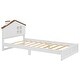 preview thumbnail 10 of 10, White Twin Size Twin Solid Wood Loft Bed with Safety Fence and Trundle Storage
