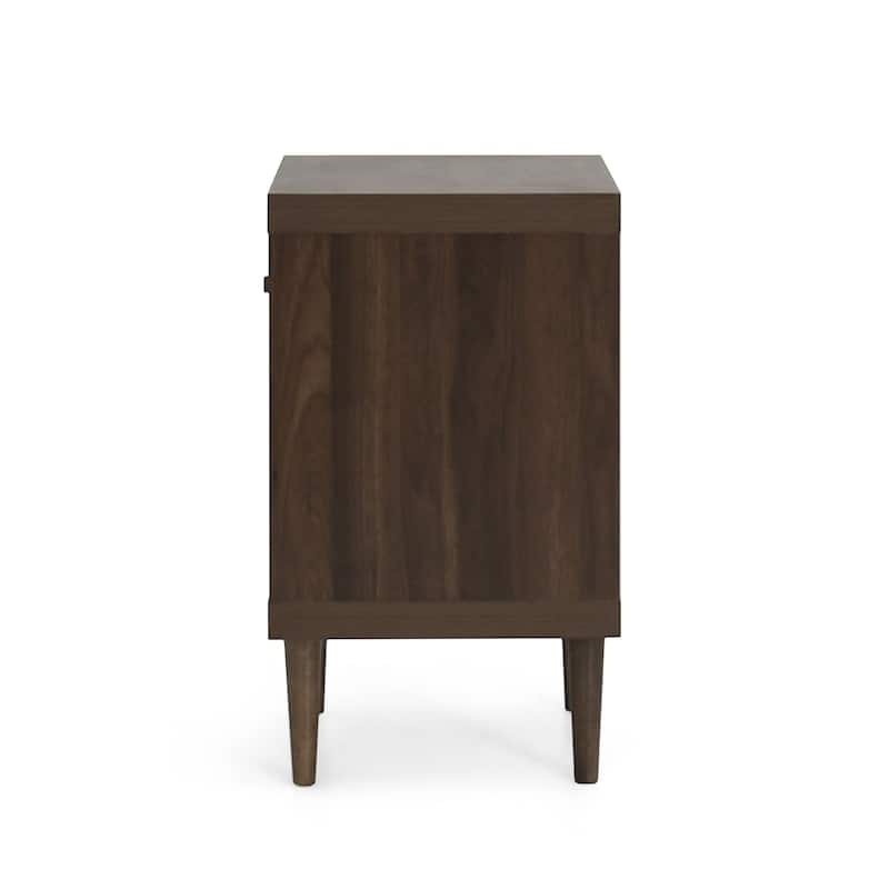 Nystrom Faux Wood Single Drawer Nightstand by Christopher Knight Home