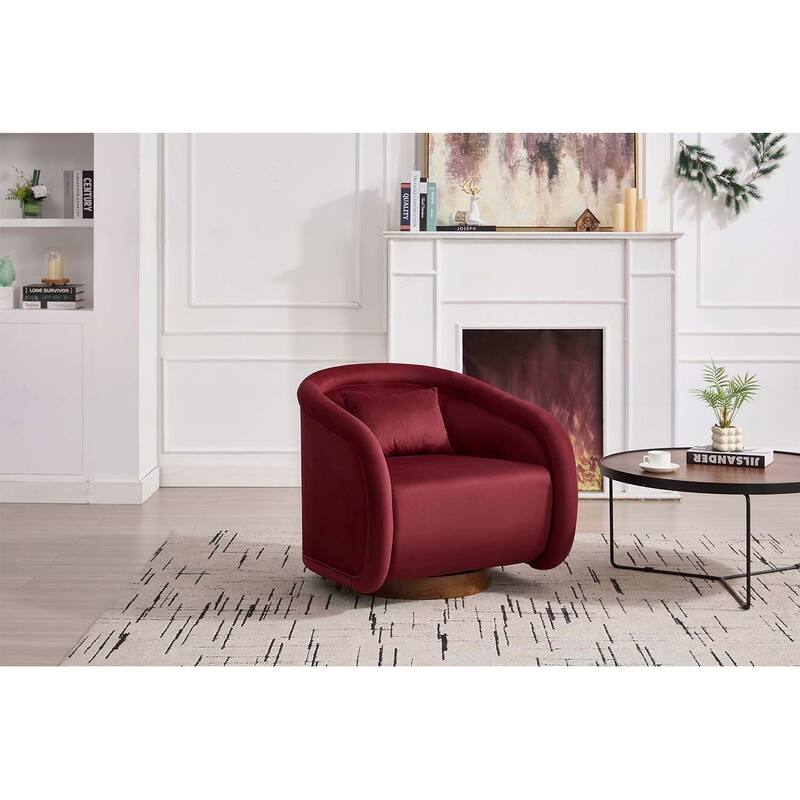 Comfy Pumpkin-Shaped Swivel Chair for Living Room,Bedroom,or Office