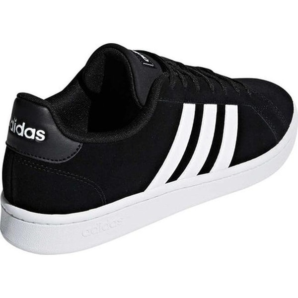 adidas black and white suede