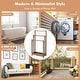 preview thumbnail 6 of 8, Gymax 3-Bar Freestanding Towel Rack w/ Bottom Storage Shelf