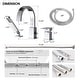 preview thumbnail 14 of 21, Single Handle Deck Roman Tub Faucets/Filler with Handheld Shower