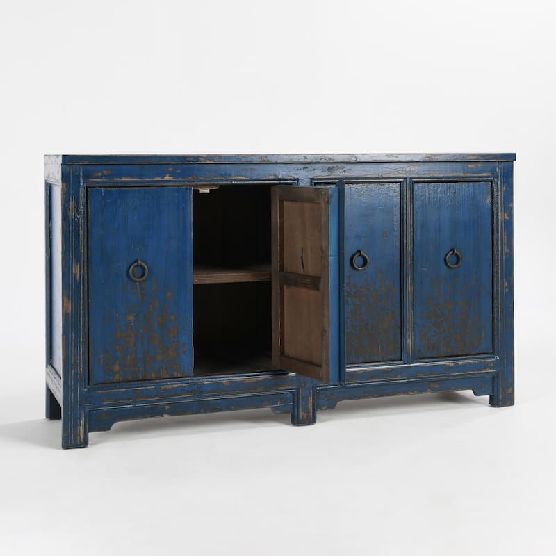 Classic Home Amherst 4-Drawer Reclaimed Pine Wood Sideboard Buffet
