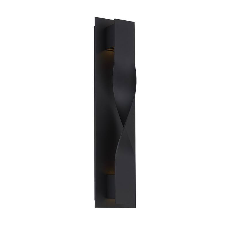 Twist 20in LED Indoor or Outdoor Wall Light 3000K - Black - 20-inch