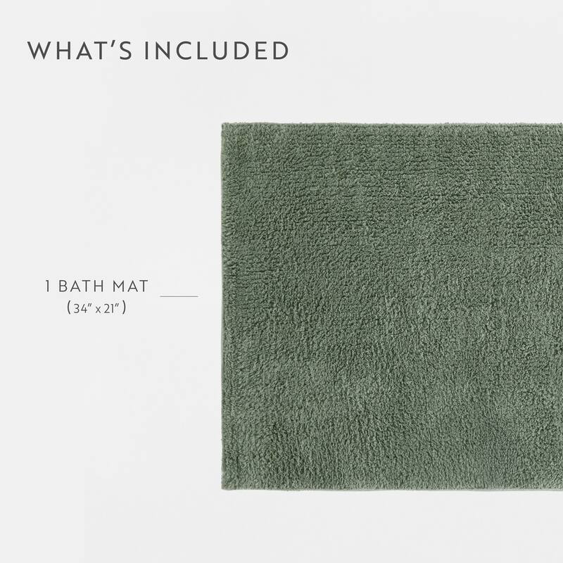 Becky Cameron 100% Cotton Reversible Solid Bath Mat