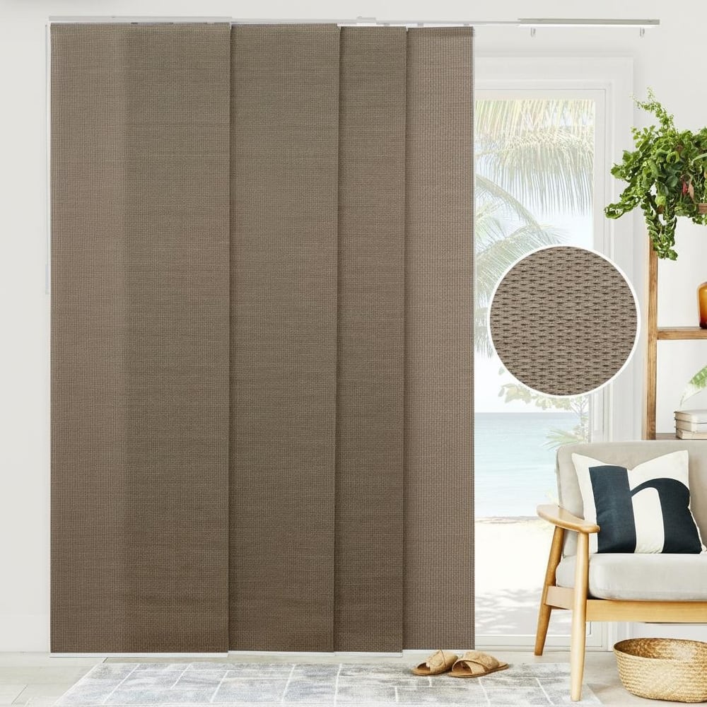 CHICOLOGY Adjustable Sliding Panels, 4-Rail Track, Light Filtering