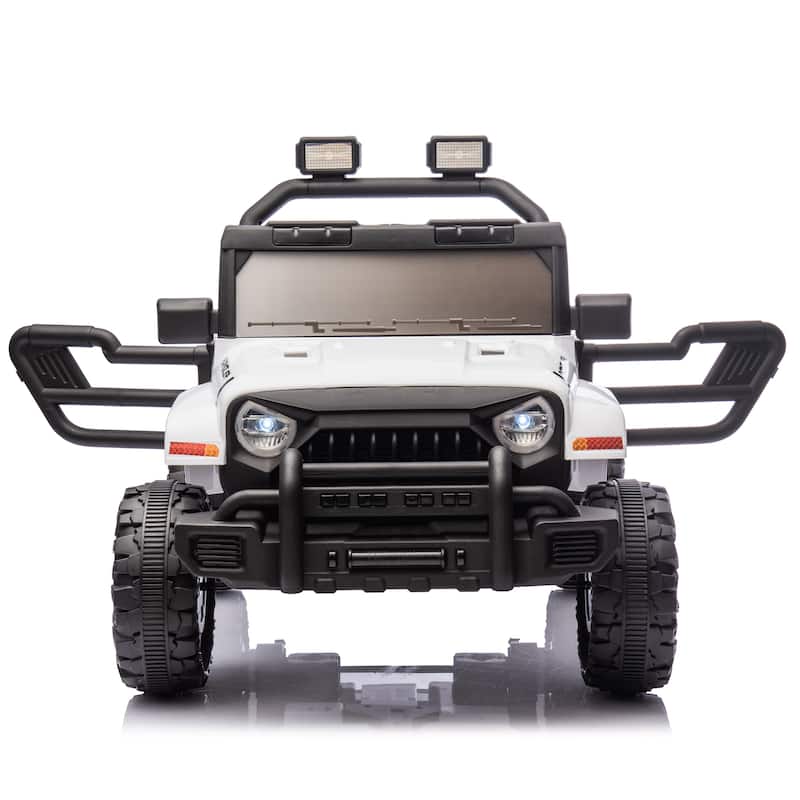 12V Ride-On Car for Kids with Remote Control, Four-Wheel Suspension, Music, Bluetooth, and MP3 for Ages 2-4